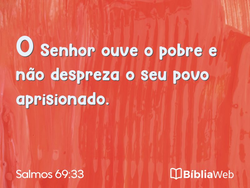 Salmos 69:33 em imagem para compartilhar