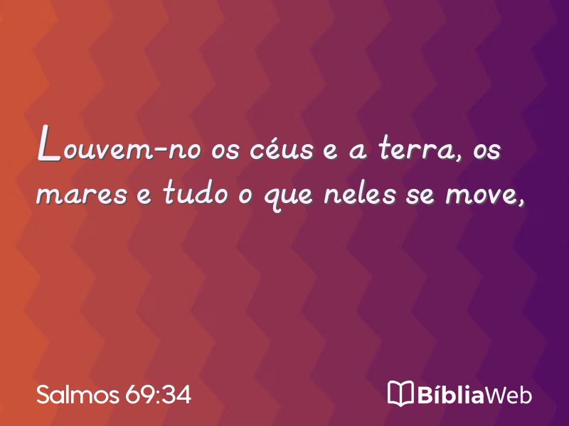 Salmos 69:34 em imagem para compartilhar