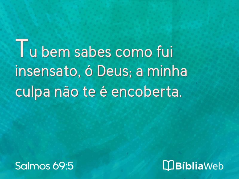 Salmos 69:5 em imagem para compartilhar
