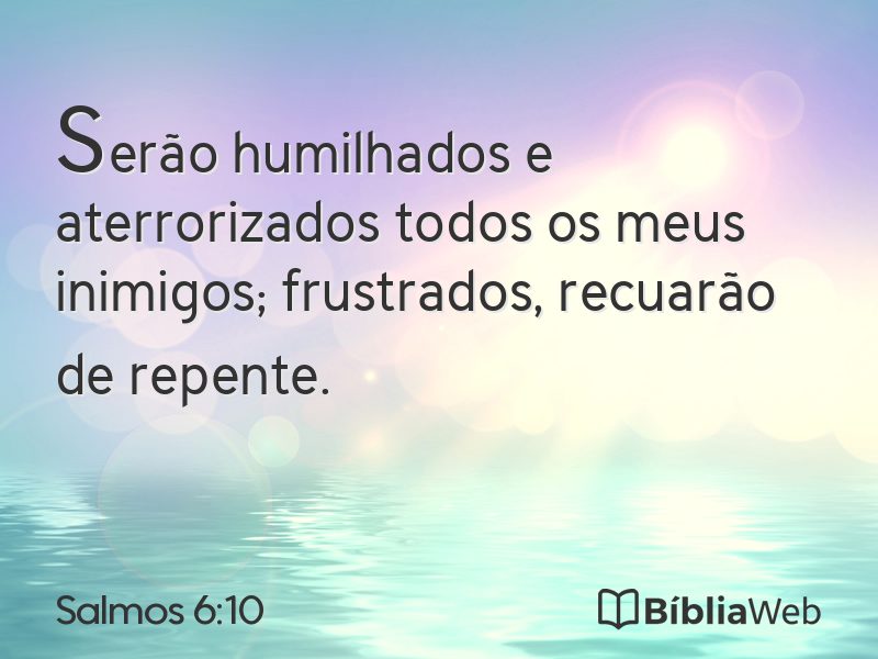 Salmos 6:10 em imagem para compartilhar