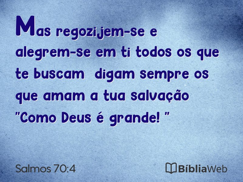 Salmos 70:4 em imagem para compartilhar