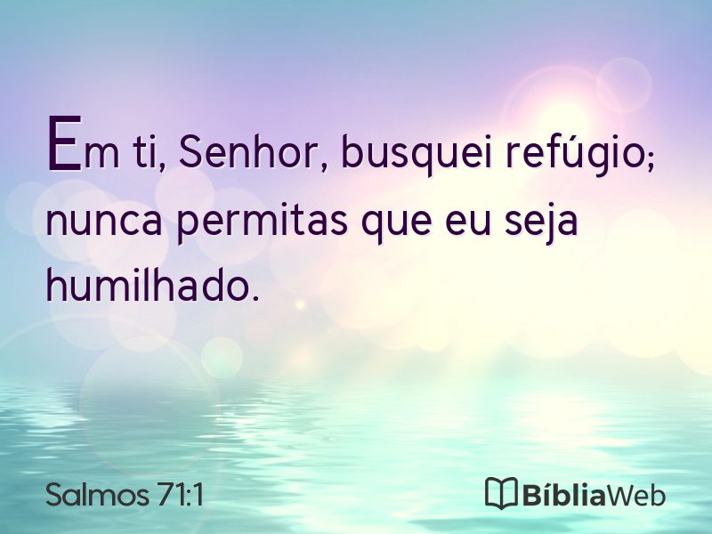 Salmos 71:1 em imagem para compartilhar