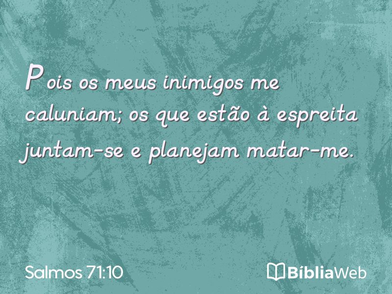 Salmos 71:10 em imagem para compartilhar