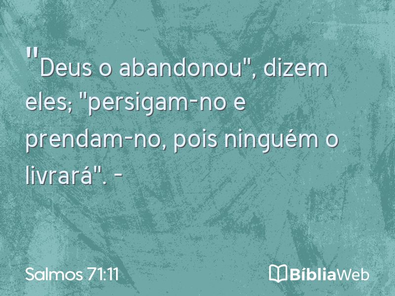 Salmos 71:11 em imagem para compartilhar