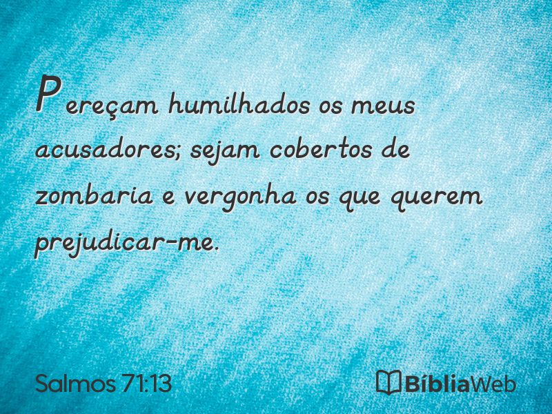 Salmos 71:13 em imagem para compartilhar