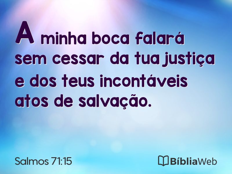 Salmos 71:15 em imagem para compartilhar
