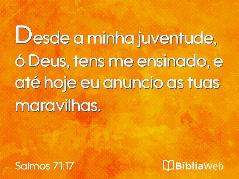 Salmos 71:17 em imagem para compartilhar