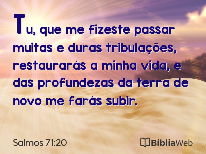 Salmos 71:20 em imagem para compartilhar