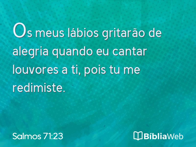 Salmos 71:23 em imagem para compartilhar