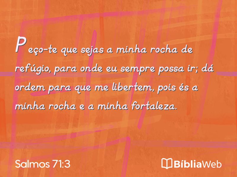 Salmos 71:3 em imagem para compartilhar