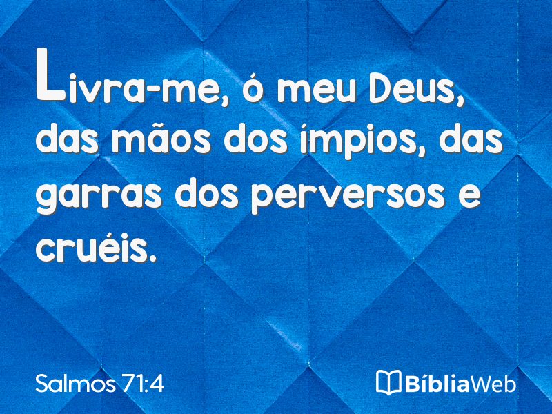 Salmos 71:4 em imagem para compartilhar