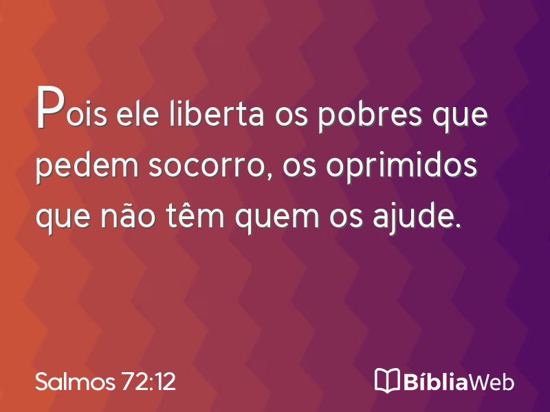 Salmos 72:12 em imagem para compartilhar