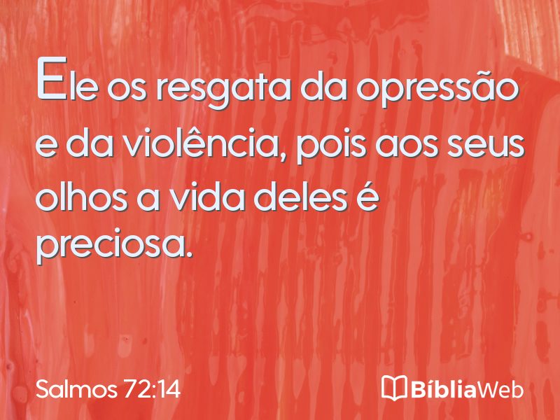 Salmos 72:14 em imagem para compartilhar