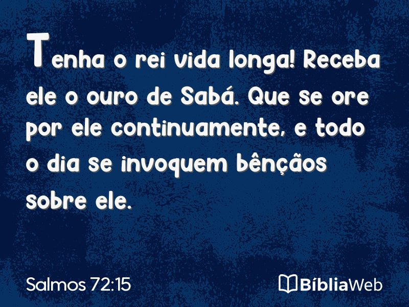 Salmos 72:15 em imagem para compartilhar
