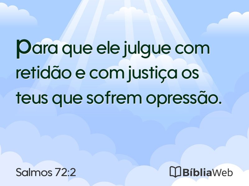 Salmos 72:2 em imagem para compartilhar