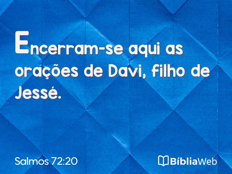 Salmos 72:20 em imagem para compartilhar