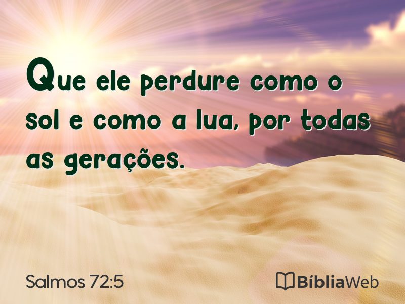 Salmos 72:5 em imagem para compartilhar