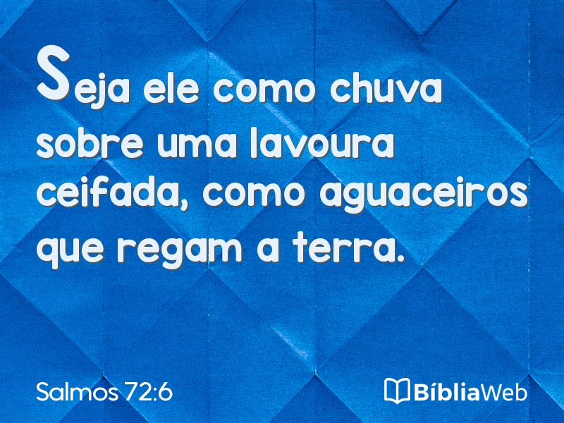 Salmos 72:6 em imagem para compartilhar