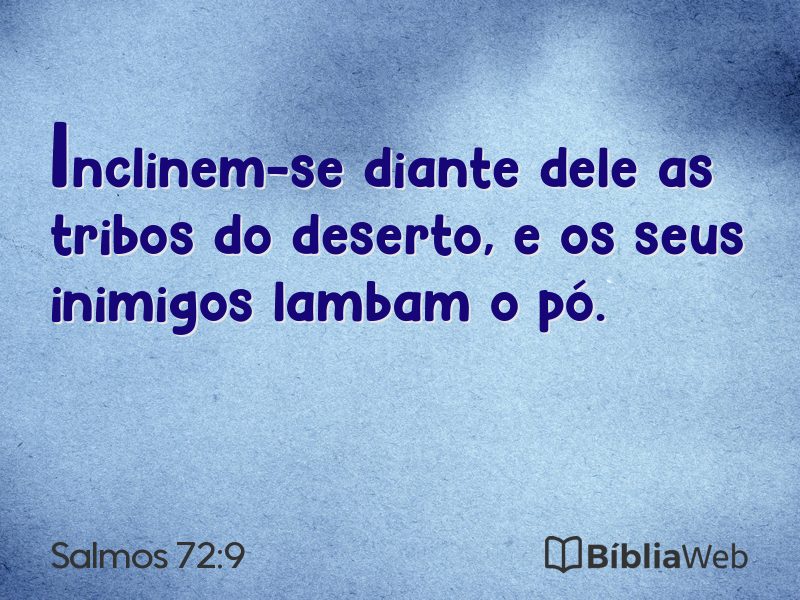 Salmos 72:9 em imagem para compartilhar