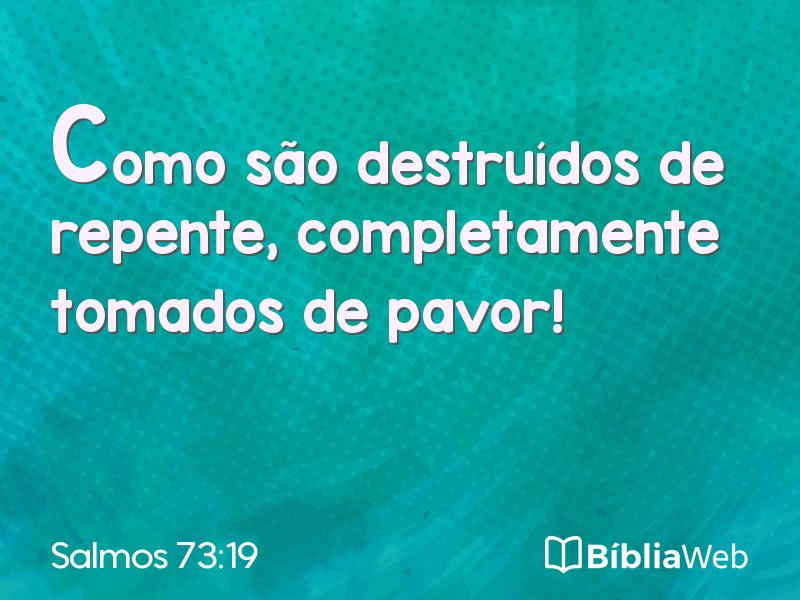 Salmos 73:19 em imagem para compartilhar