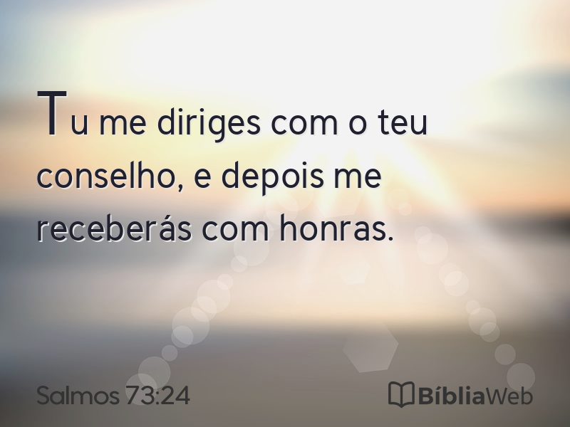 Salmos 73:24 em imagem para compartilhar