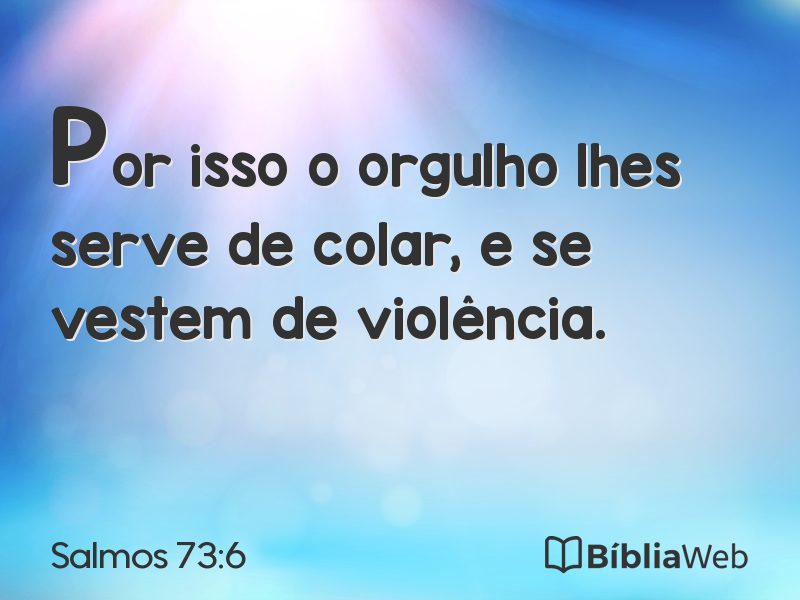 Salmos 73:6 em imagem para compartilhar