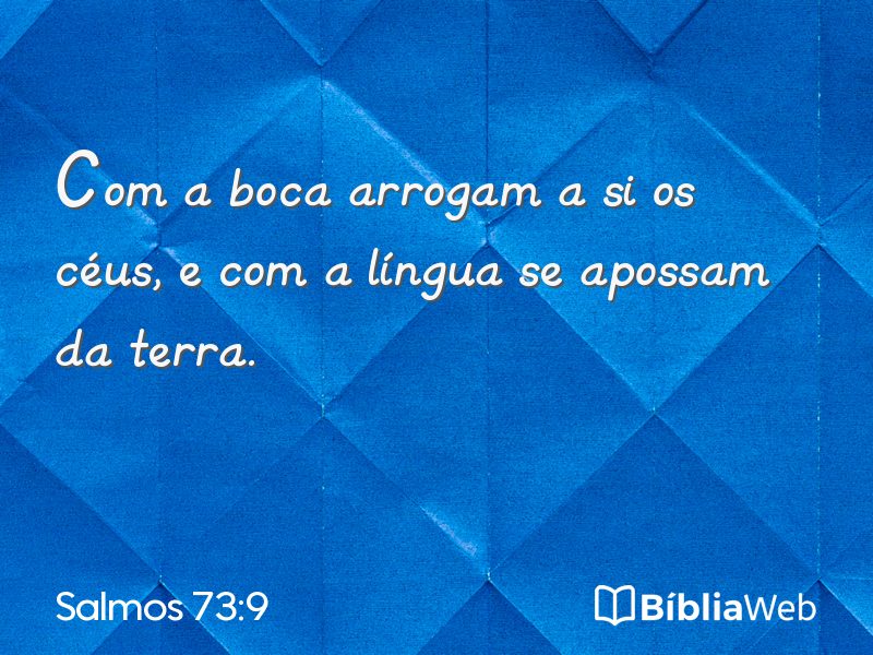 Salmos 73:9 em imagem para compartilhar