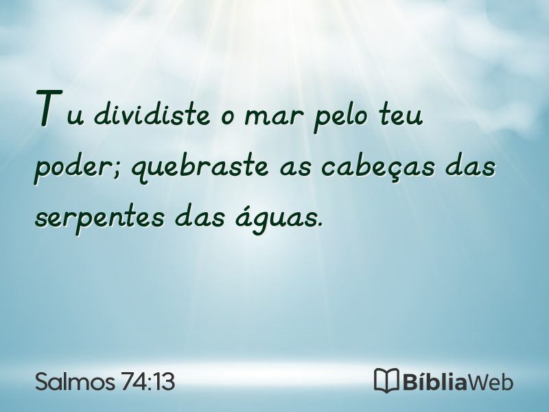 Salmos 74:13 em imagem para compartilhar