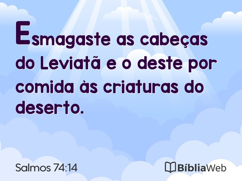Salmos 74:14 em imagem para compartilhar