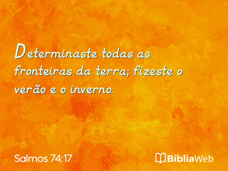 Salmos 74:17 em imagem para compartilhar