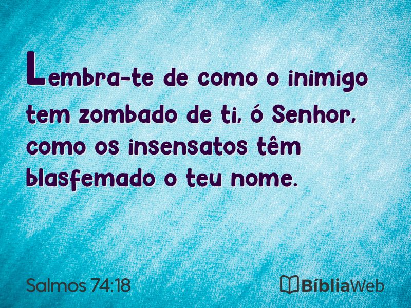 Salmos 74:18 em imagem para compartilhar