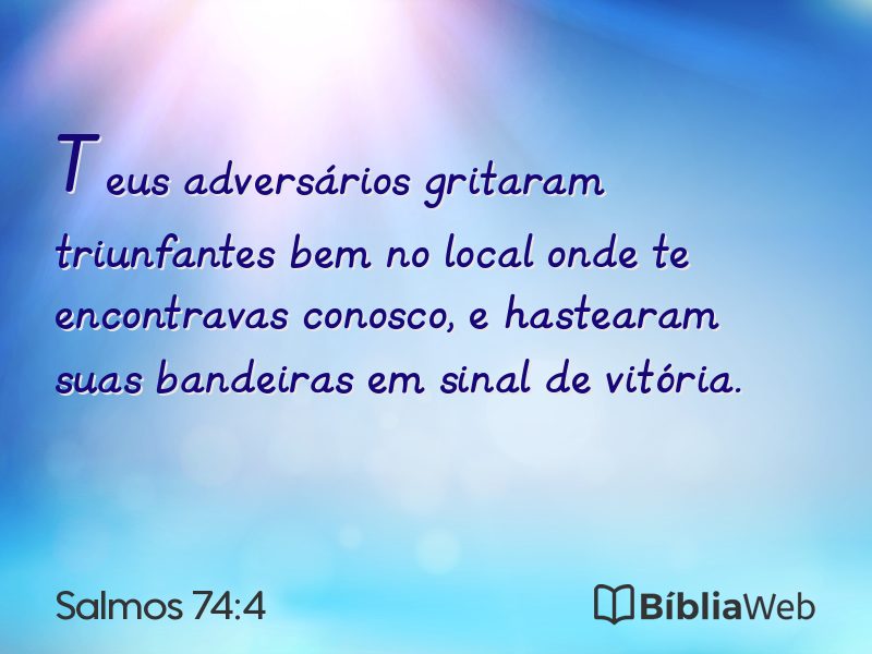 Salmos 74:4 em imagem para compartilhar
