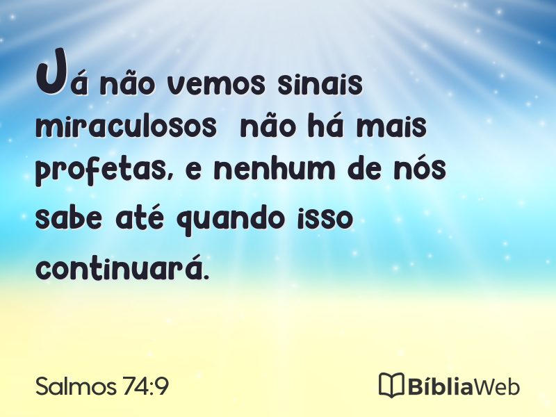 Salmos 74:9 em imagem para compartilhar