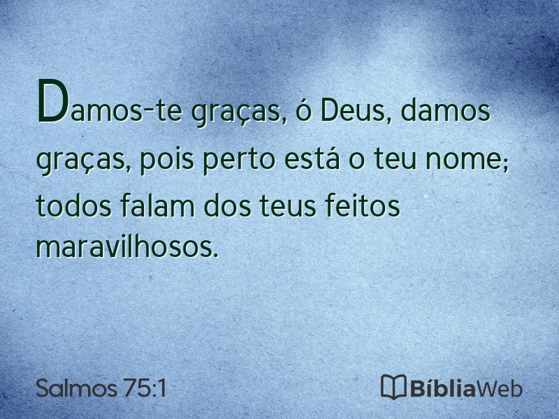 Salmos 75:1 em imagem para compartilhar