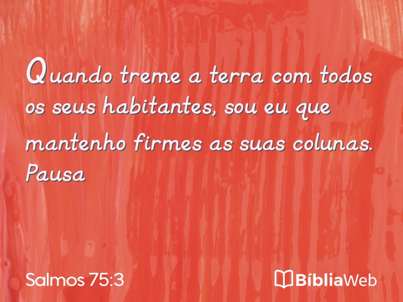 Salmos 75:3 em imagem para compartilhar