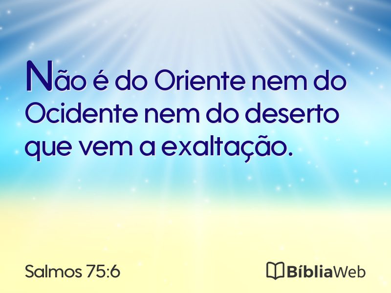 Salmos 75:6 em imagem para compartilhar