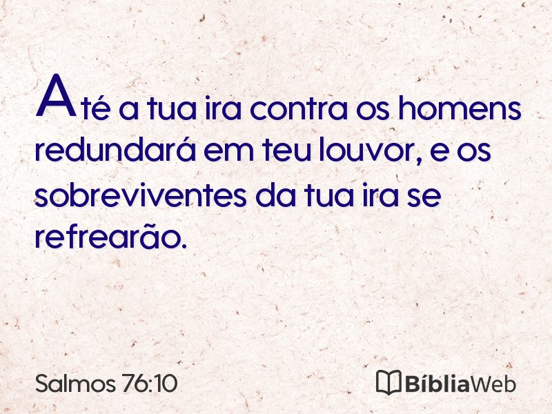Salmos 76:10 em imagem para compartilhar