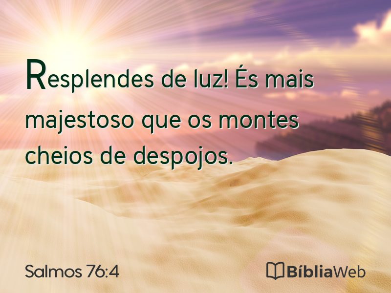 Salmos 76:4 em imagem para compartilhar