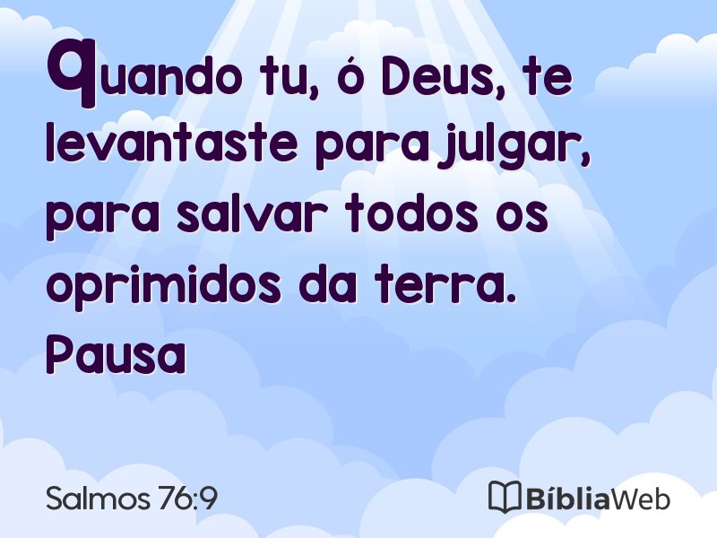 Salmos 76:9 em imagem para compartilhar