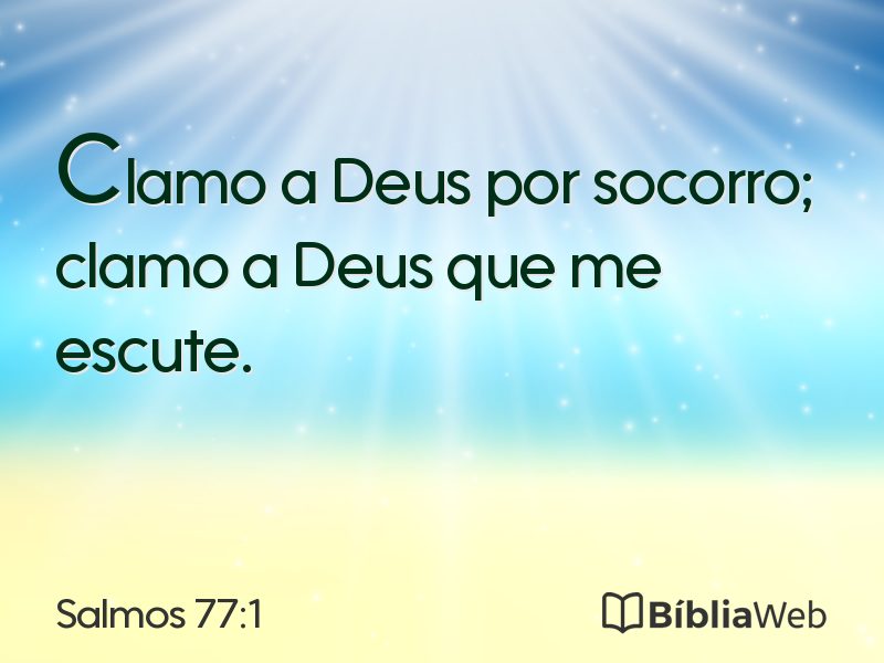 Salmos 77:1 em imagem para compartilhar