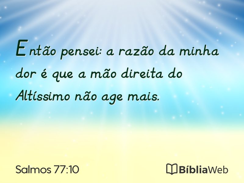 Salmos 77:10 em imagem para compartilhar