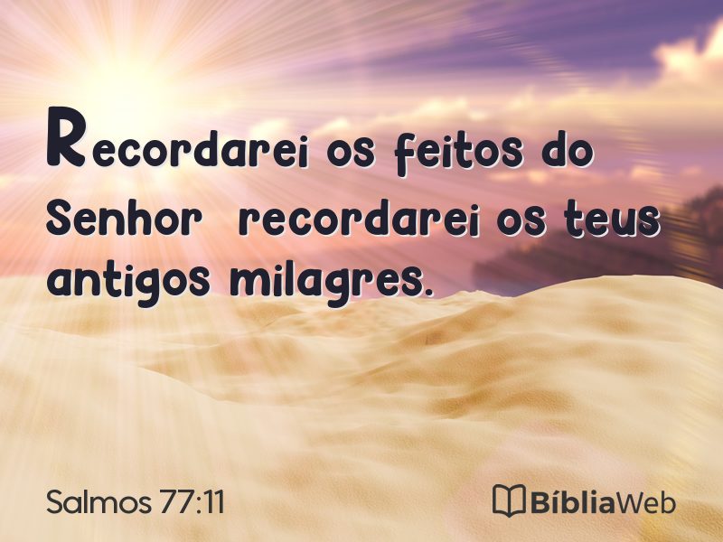 Salmos 77:11 em imagem para compartilhar