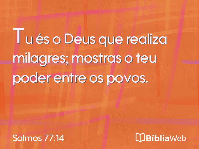 Salmos 77:14 em imagem para compartilhar