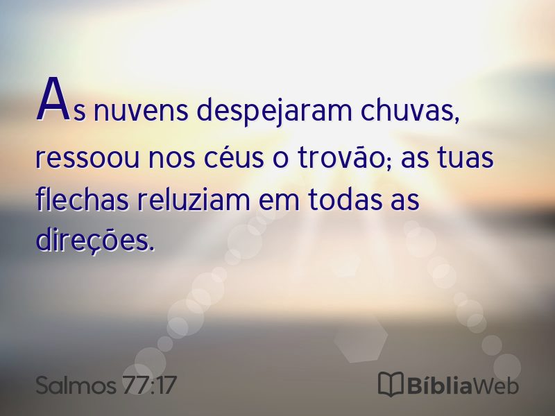 Salmos 77:17 em imagem para compartilhar