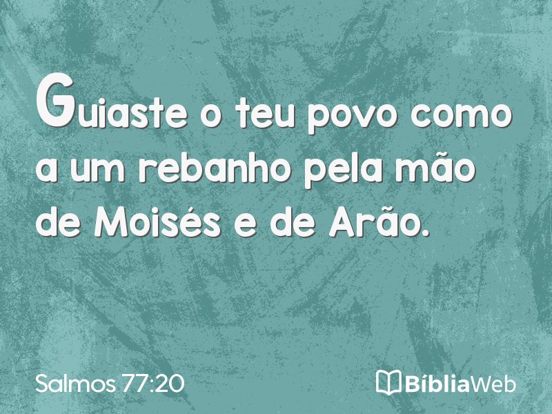 Salmos 77:20 em imagem para compartilhar