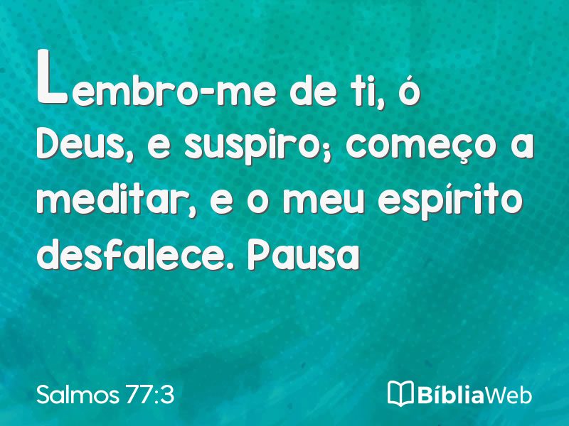 Salmos 77:3 em imagem para compartilhar