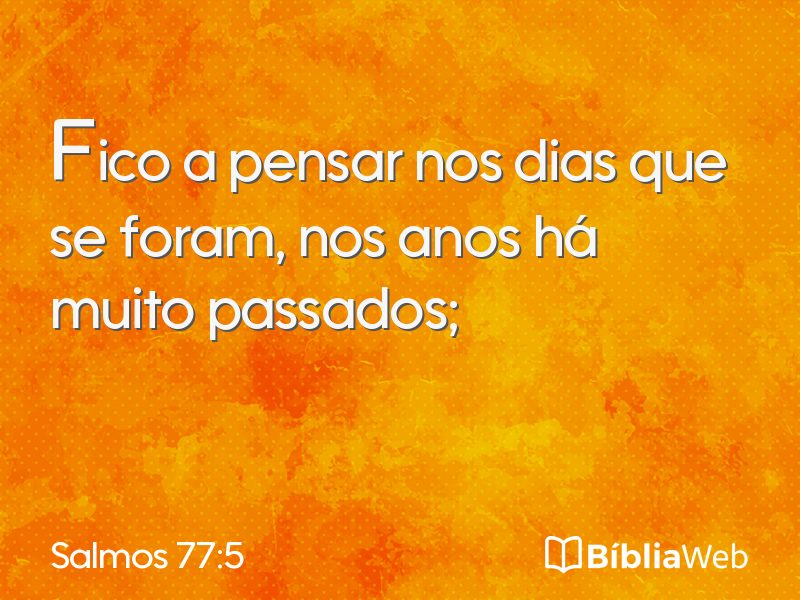 Salmos 77:5 em imagem para compartilhar