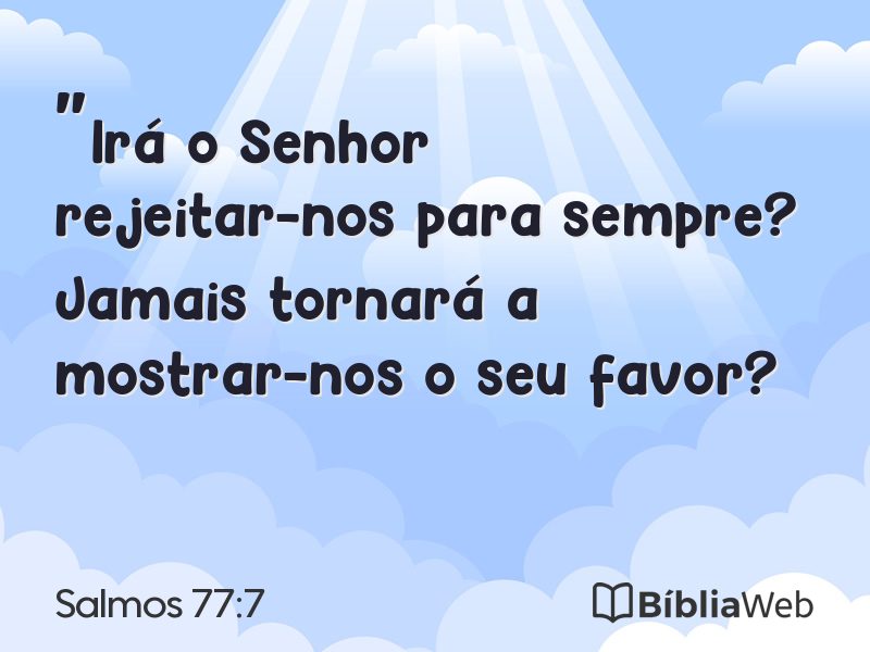 Salmos 77:7 em imagem para compartilhar