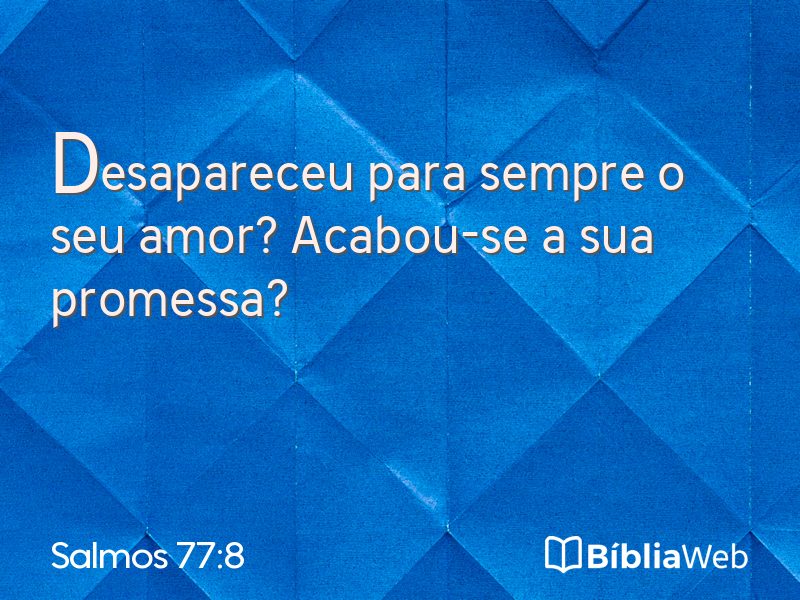 Salmos 77:8 em imagem para compartilhar
