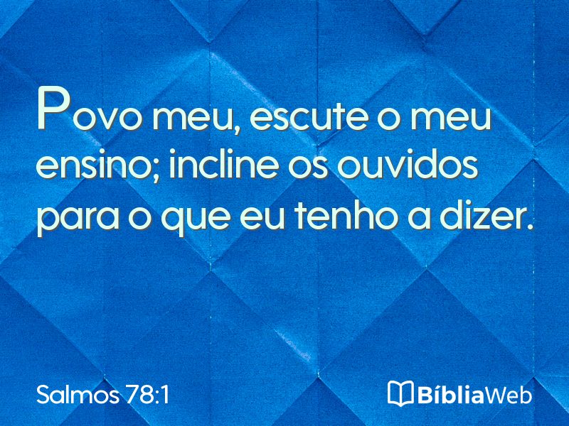 Salmos 78:1 em imagem para compartilhar